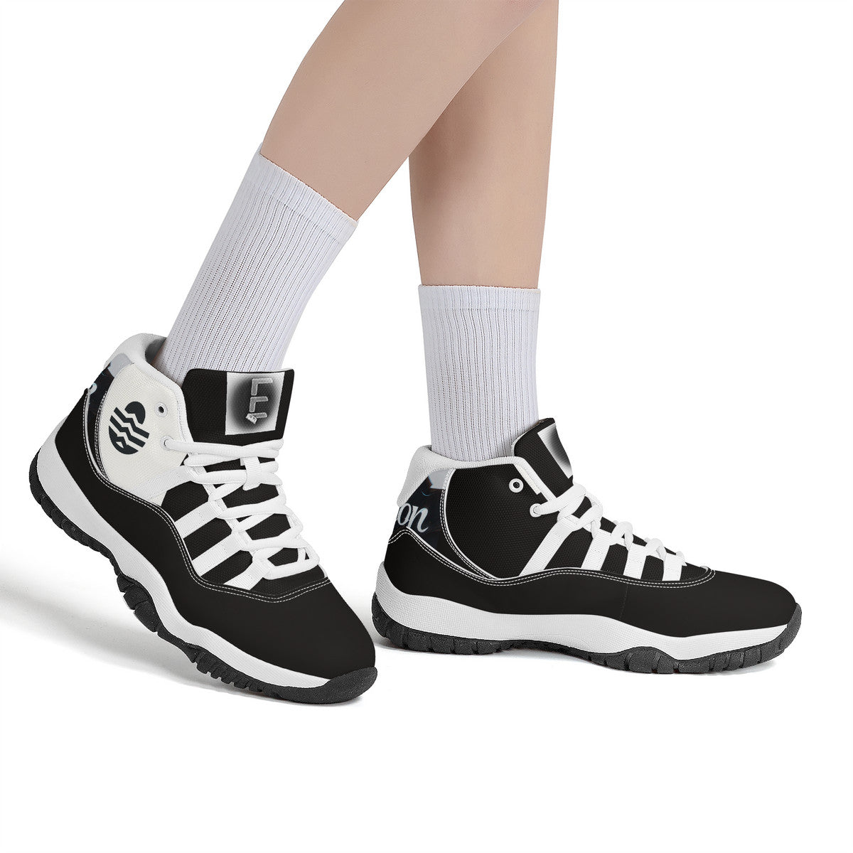 Echelon Top Level Air Retro Sneakers - Blk &White