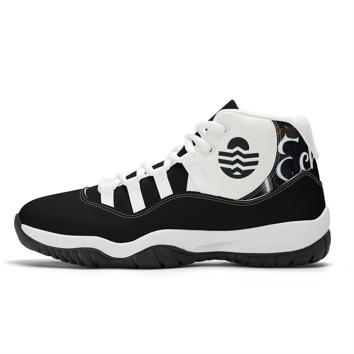 Echelon Top Level Air Retro Sneakers - Blk &White