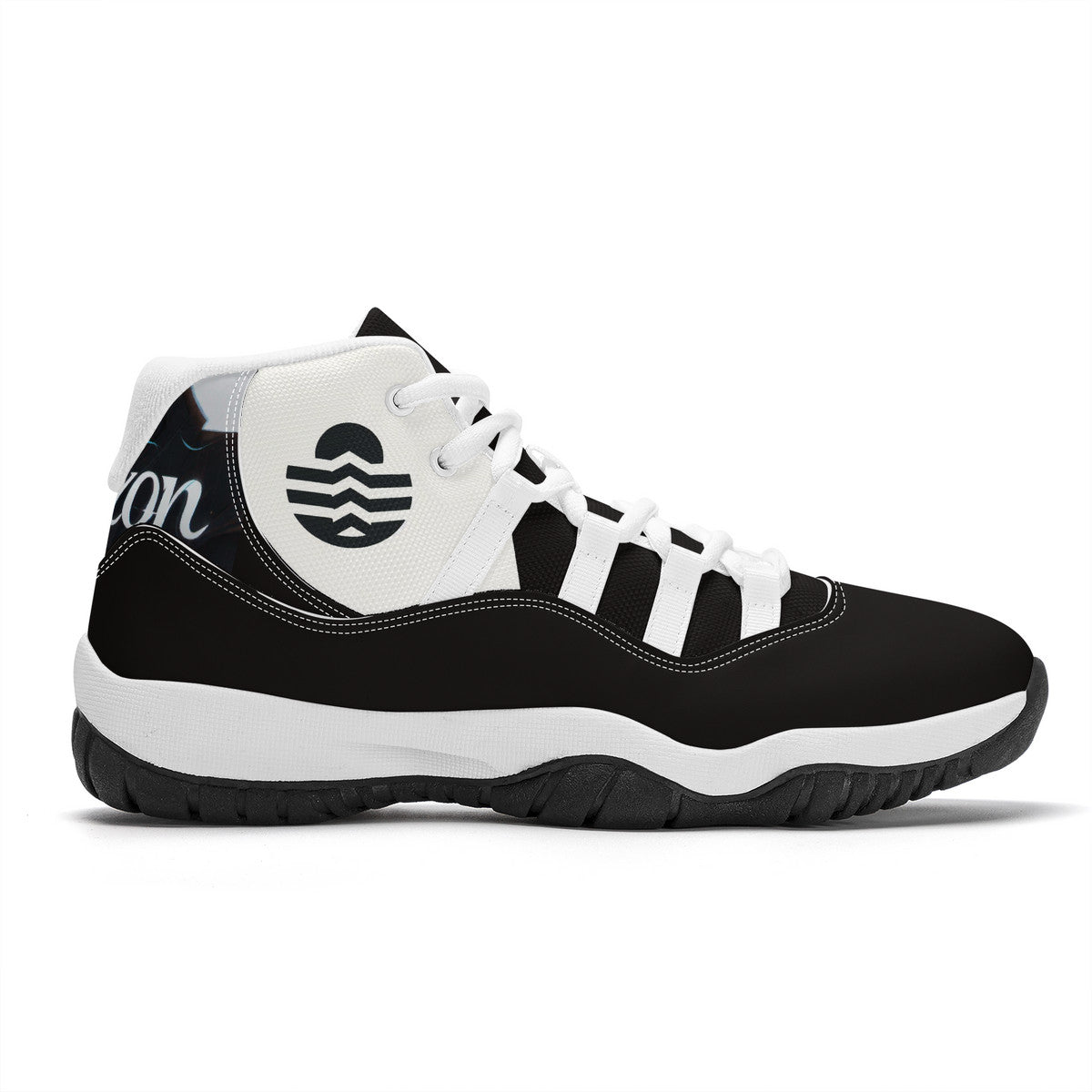 Echelon Top Level Air Retro Sneakers - Blk &White