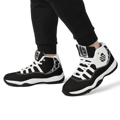 Echelon Top Level Air Retro Sneakers - Blk &White