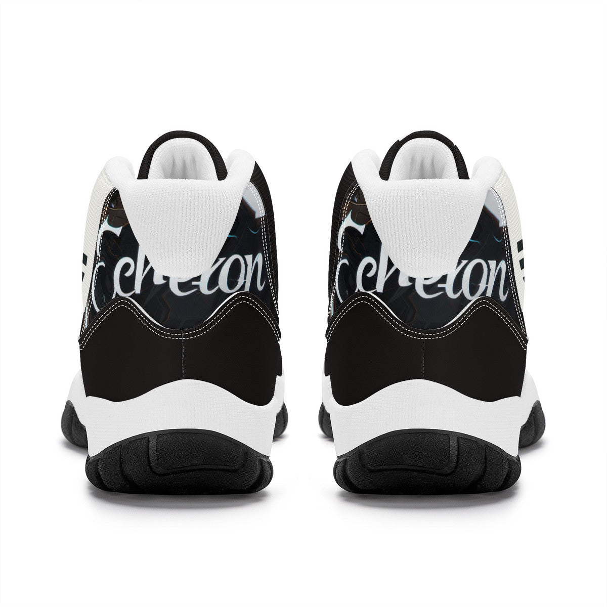 Echelon Top Level Air Retro Sneakers - Blk &White